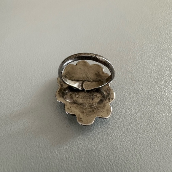 Silver turquoise ring. Size 5. Source Unknown - Picture 5 of 9